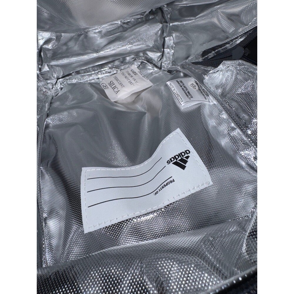 Adidas Santiago 2 Lunch Bag Jersey Grey Blue Pink 3 Stripes New B37 - Picture 7 of 9
